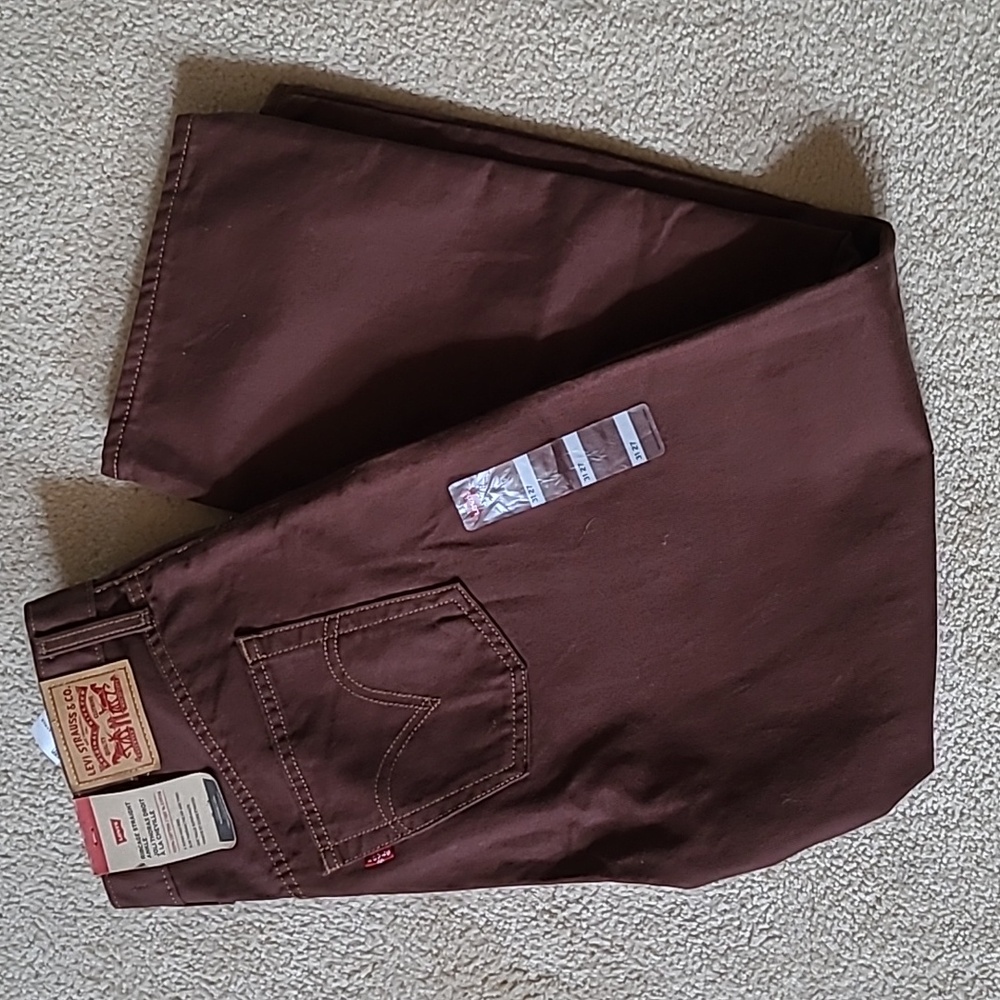NWT Brown Levi's Ribcage Straight Ankle